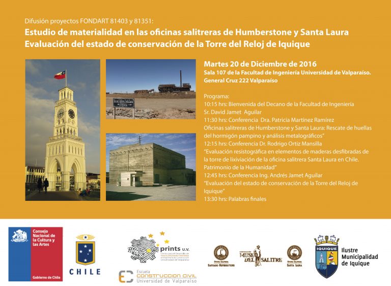 Jornadas de difusión proyectos FONDART 81403 y 81351 – 20 Diciembre 2016